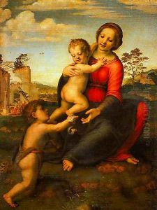 Madonna and Child with the Young St John by Francesco Franciabigio