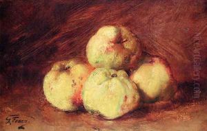 A Still Life With Apples by Guillaume-Romain Fouace