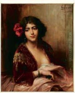La Jeune Espagnole by Henri Adriene Tanoux
