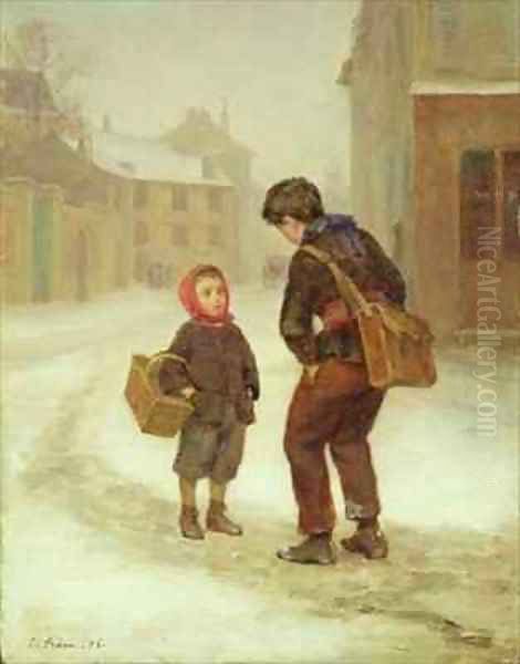 On the way to school in the snow - view 1