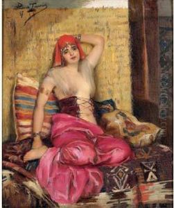 L'odalisque by Henri Adriene Tanoux