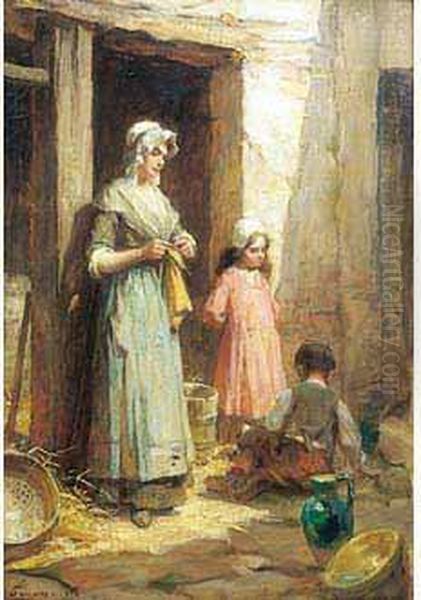 La Fermiere Et Ses Enfants. - view 1