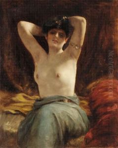 Harem Beauty
Oil On Canvas by Henri Adriene Tanoux
