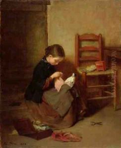 The Little Dressmaker by Edouard Frere