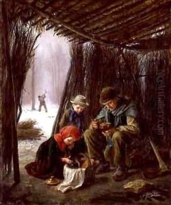 The Woodcutters Meal by Edouard Frere