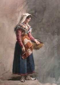 Young Peasant Woman by Jose Tapiro Y Baro