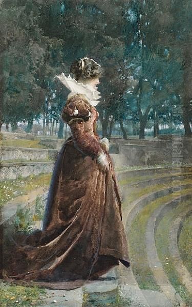 A Lady In An Ancient Theatre - view 1