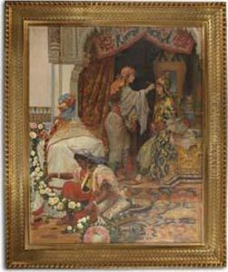 Femme Orientale A Sa Toilette by Jose Tapiro Y Baro