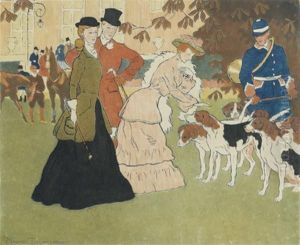 Le Depart Pour La Chasse by Maurice Taquoy