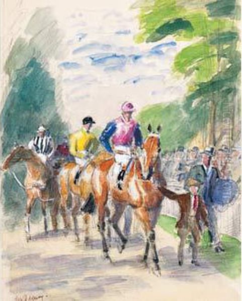 Les Chevaux Se Rendent Au Depart. - view 1