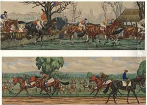 "le Saut Du Mur A
Auteuil " Et " A L'entrainement " by Maurice Taquoy
