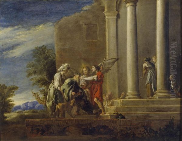 Tobias Healing his Father 1620-23 - view 1