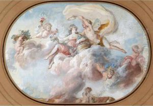 Flore Couronnee Par Zephir Dessin Ovale Flore Couronnee Par Zephir Dessin Ovale