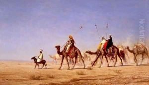 A Caravan Crossing the Desert by Charles Theodore Frere