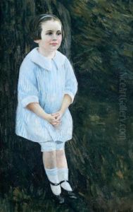 American, - Portrait Of Alittle Girl by Edmund Charles Tarbell