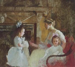 Mrs. George Putnam And Her Daughters by Edmund Charles Tarbell