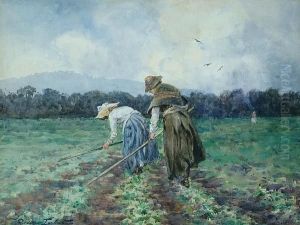 Hoeing The Potatoes by J.A. Henderson Tarbet