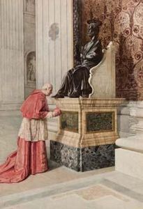 Cardinale Bacia Il Piede Del San Pietro by Enrico Tarenghi