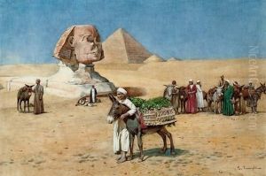 A Vegetable Seller Before The Sphinx, Egypt