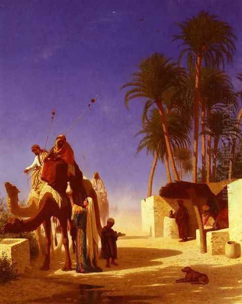 Les Chameliers Buvant Le The (Camel Drivers Drinking from the Wells) - view 1