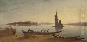 La tour de Liandre, Constantinople by Charles Theodore Frere