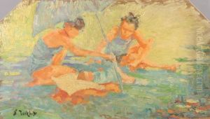 On The Beach by Nikolai Aleksandrovich Tarkhov