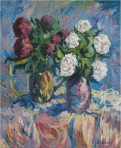Still Life Of Flowers by Nikolai Aleksandrovich Tarkhov