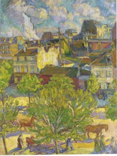 A Summer's Afternoon At Place Du Maine, Paris - view 1