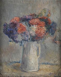 Bouquet De Dalhias by Nikolai Aleksandrovich Tarkhov
