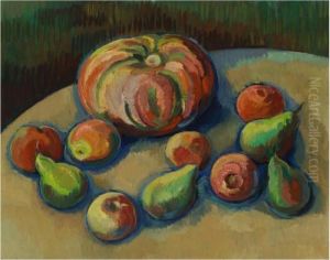 Still Life With Pumpkin, Pears And Apples