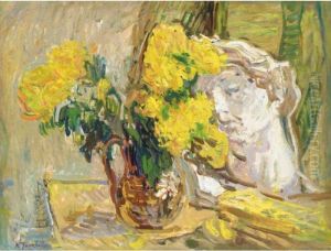 Still Life With Yellow Flowers by Nikolai Aleksandrovich Tarkhov
