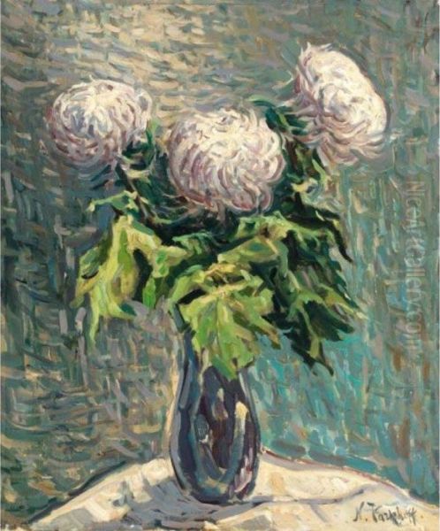 Still Life With White Chrysanthemums - view 1
