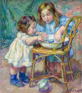 Children Making Cakes by Nikolai Aleksandrovich Tarkhov