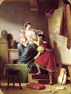 Raphael Adjusting his Models Pose for his Painting of the Virgin and Child by Alexandre Evariste Fragonard