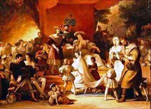 Coronation of a young girl by Alexandre Evariste Fragonard