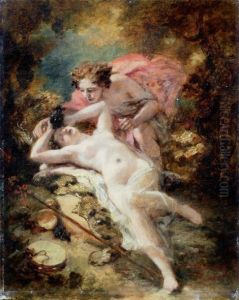 Bacchus Et Erigone Sur Sa Toile D'origine