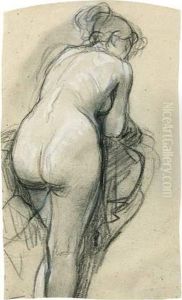 Femme A La Toilette De Dos