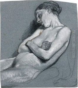 Femme Demi-allongee, Endormie