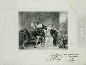 The Letter Scene from the opera The Barber of Seville by Alexandre Evariste Fragonard