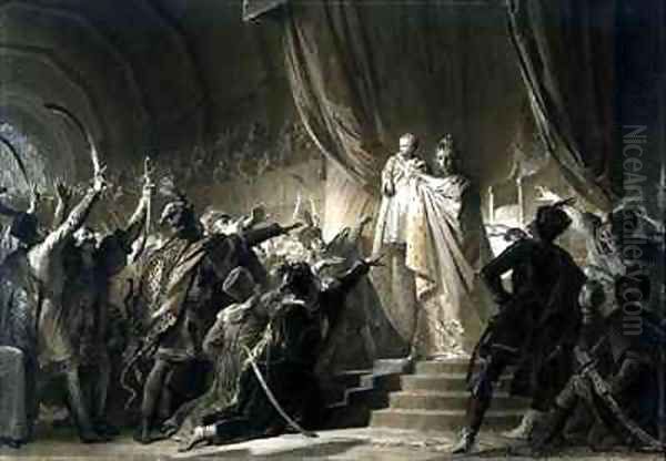 The Empress Maria Theresa 1717-80 presenting the future Joseph II to the Magnates of Hungary - view 1