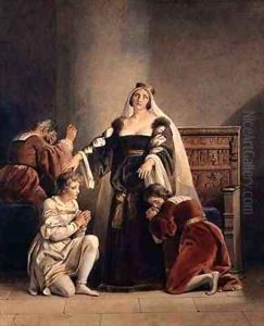 Queen Elizabeth Bidding Farewell to Her Sons by Alexandre Evariste Fragonard