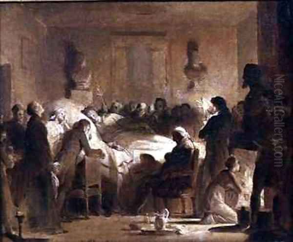 The Last Moments of Charles Ferdinand of France 1778-1820 in the Administration Room of the Paris Opera House - view 1