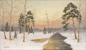 Auringonlasku Talvella.