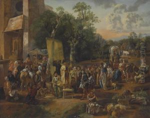 A Village Market by Nicolas Antoine Taunay