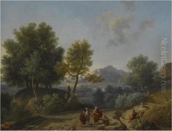 A Landscape With Ruth And Boaz On A Path In The Foreground - view 1