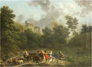 Paysage Arcadien Avec Danseurs by Nicolas Antoine Taunay
