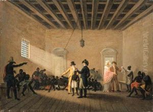 A Slave Market, Rio De Janeiro by Nicolas Antoine Taunay