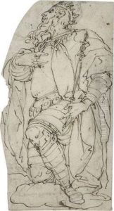 Study Of A Kneeling Monarch Study Of A Kneeling Monarch