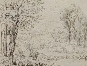 Landscape With Figures by Carlo Antonio Tavella, Il Solfarola