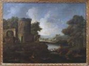 Paesaggio Fluviale Con
Fortilizio, Pescatori E Viandanti Paesaggio Fluviale Con Rudere E
Pescatori by Carlo Antonio Tavella, Il Solfarola